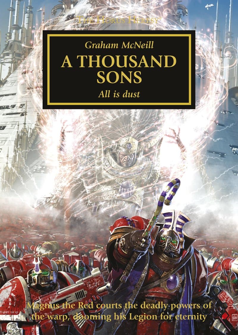Cover of the paperback edition of 'A Thousand Sons': All is dust...