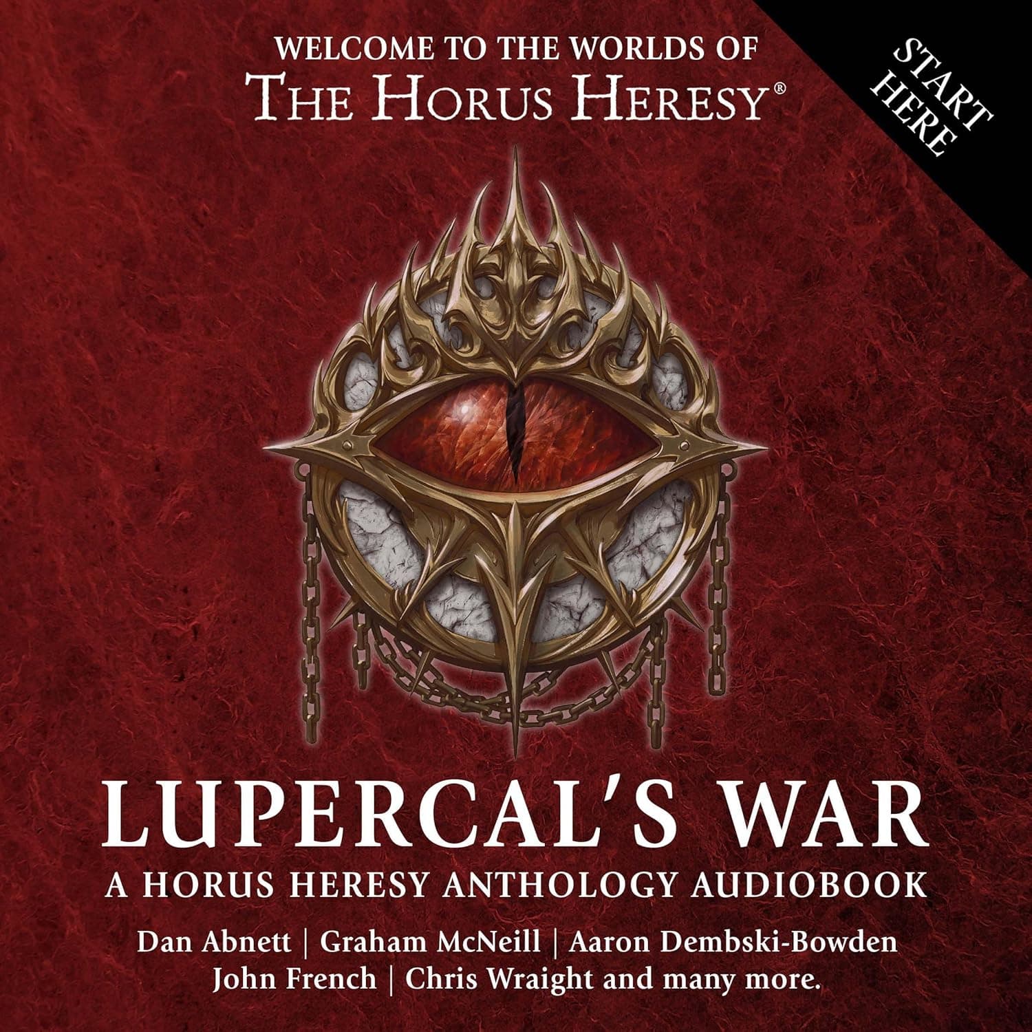 Cover of the audiobook edition of 'Lupercal's War': A Horus Heresy Anthology Audiobook, Dan Abnett, Graham McNeill, Aaron Dembski-Bowden, John French...