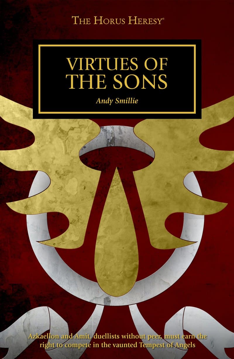Cover of the ebook edition of 'Virtues of the Sons': Azkaellon and Amit, duellists without peer, must earn the right to compete in the vaunted Tempest...