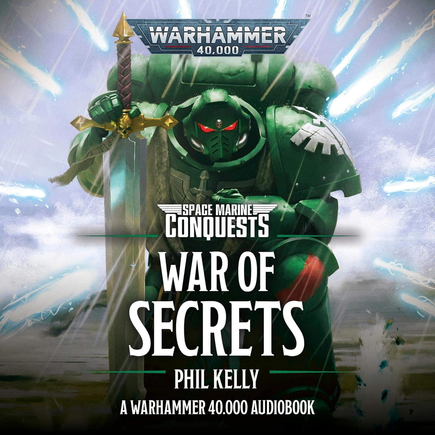 Cover of the audiobook edition of 'War of Secrets': A Warhammer 40